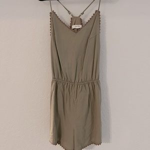 Khaki shorts romper